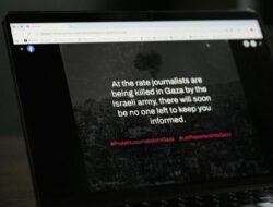 Aksi Solidaritas Jurnalis Serukan Perlindungan Pers di Gaza