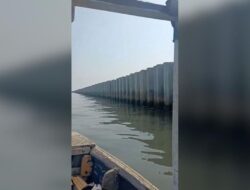 Viral Tanggul Beton di Laut Cilincing Jakarta Utara